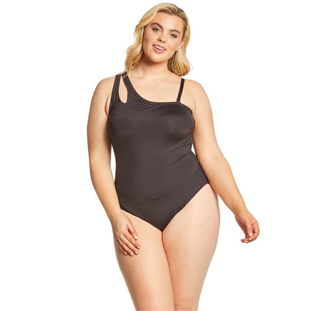 Kenneth Cole Reaction Plus Size 2X One Shoulder One Piece Swimsuit